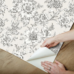 Winifred Peel & Stick Wallpaper - how to peel