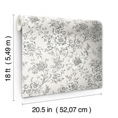 Winifred Peel & Stick Wallpaper - dimensions