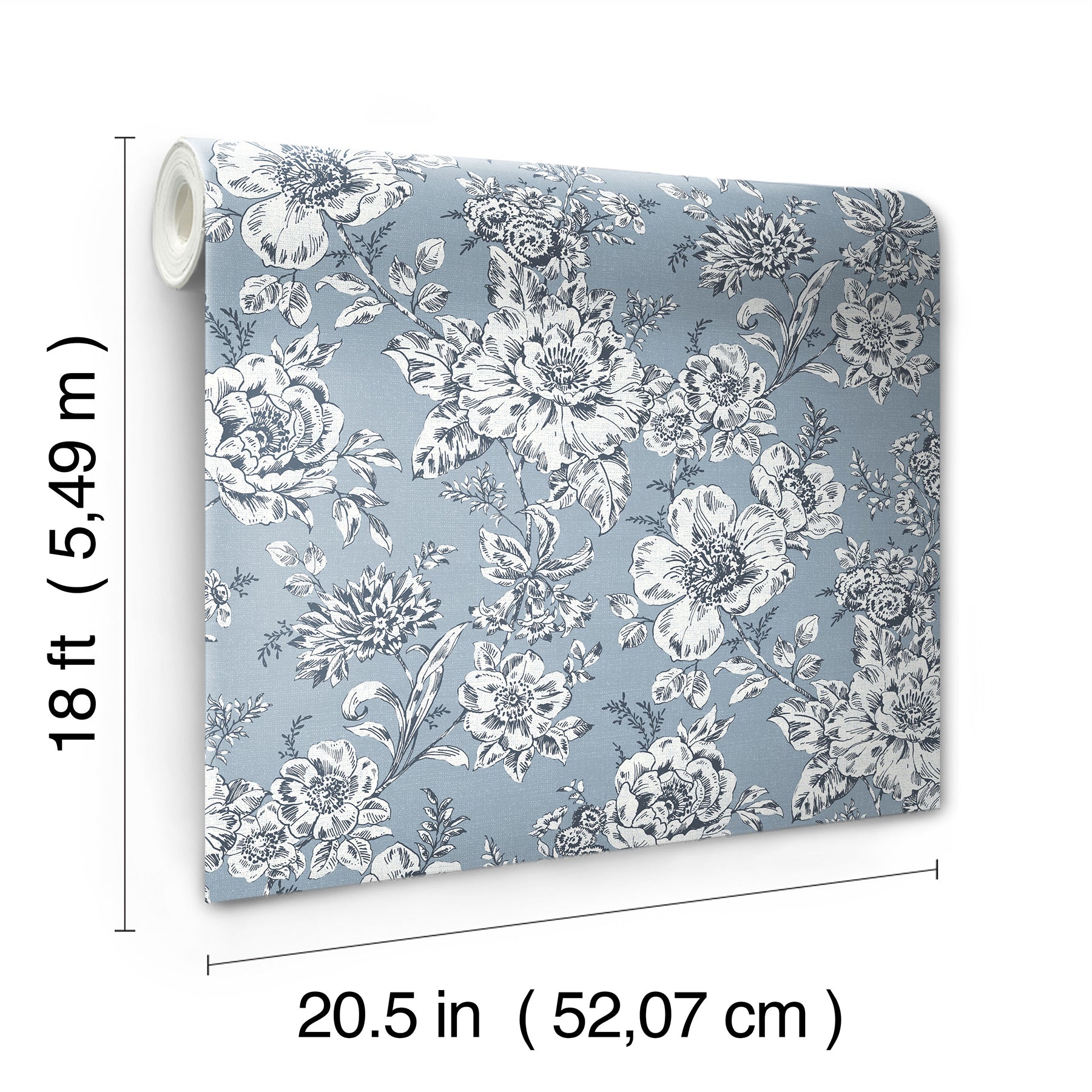 Winifred Peel & Stick Wallpaper - dimensions