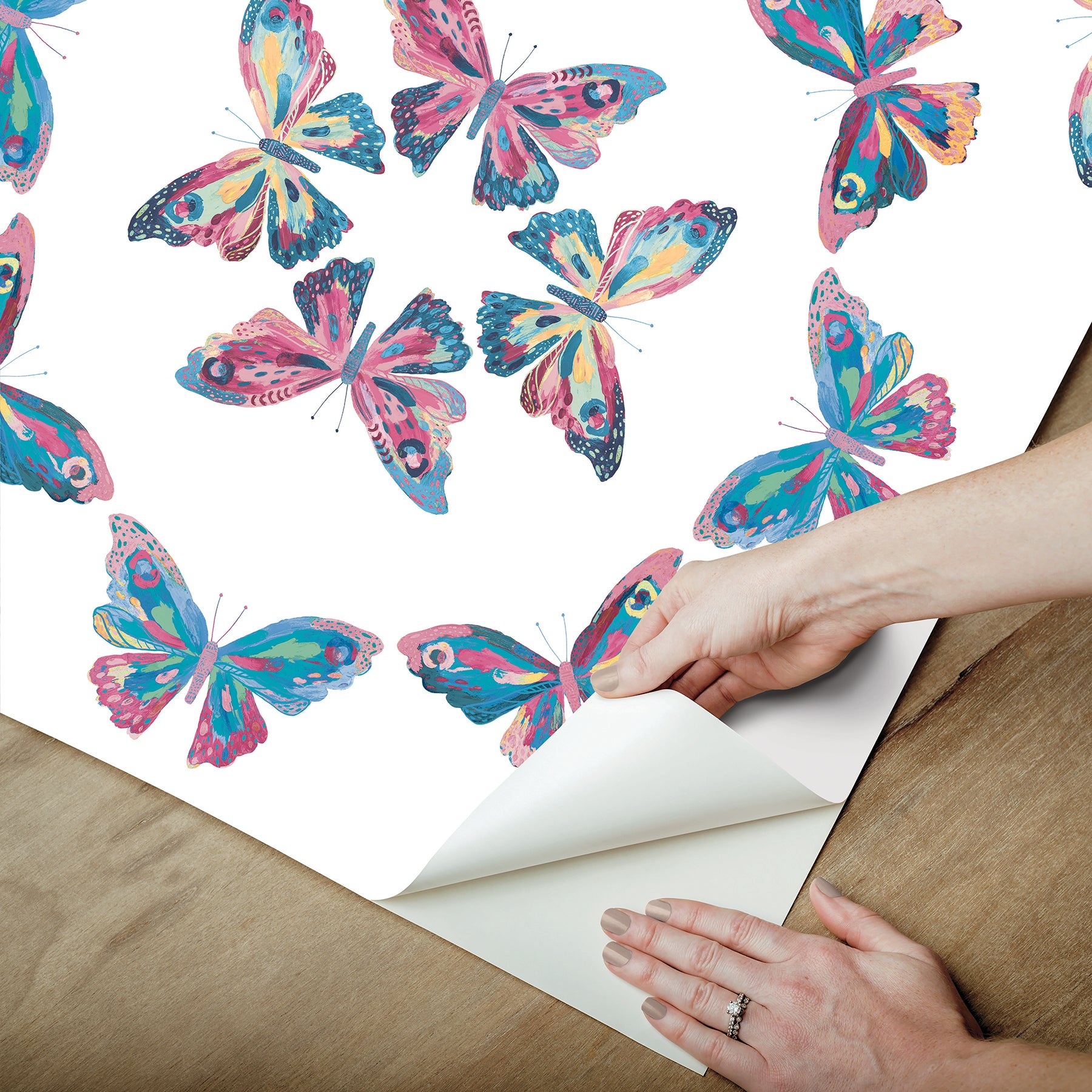 EttaVee Peel and Stick Wallpaper - how to peel