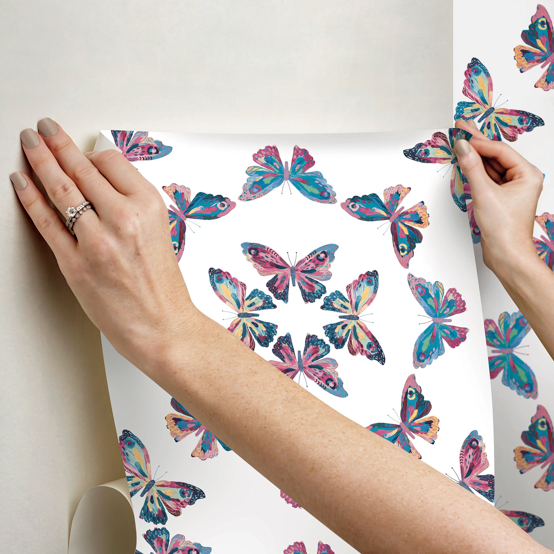 EttaVee Peel and Stick Wallpaper - how to stick