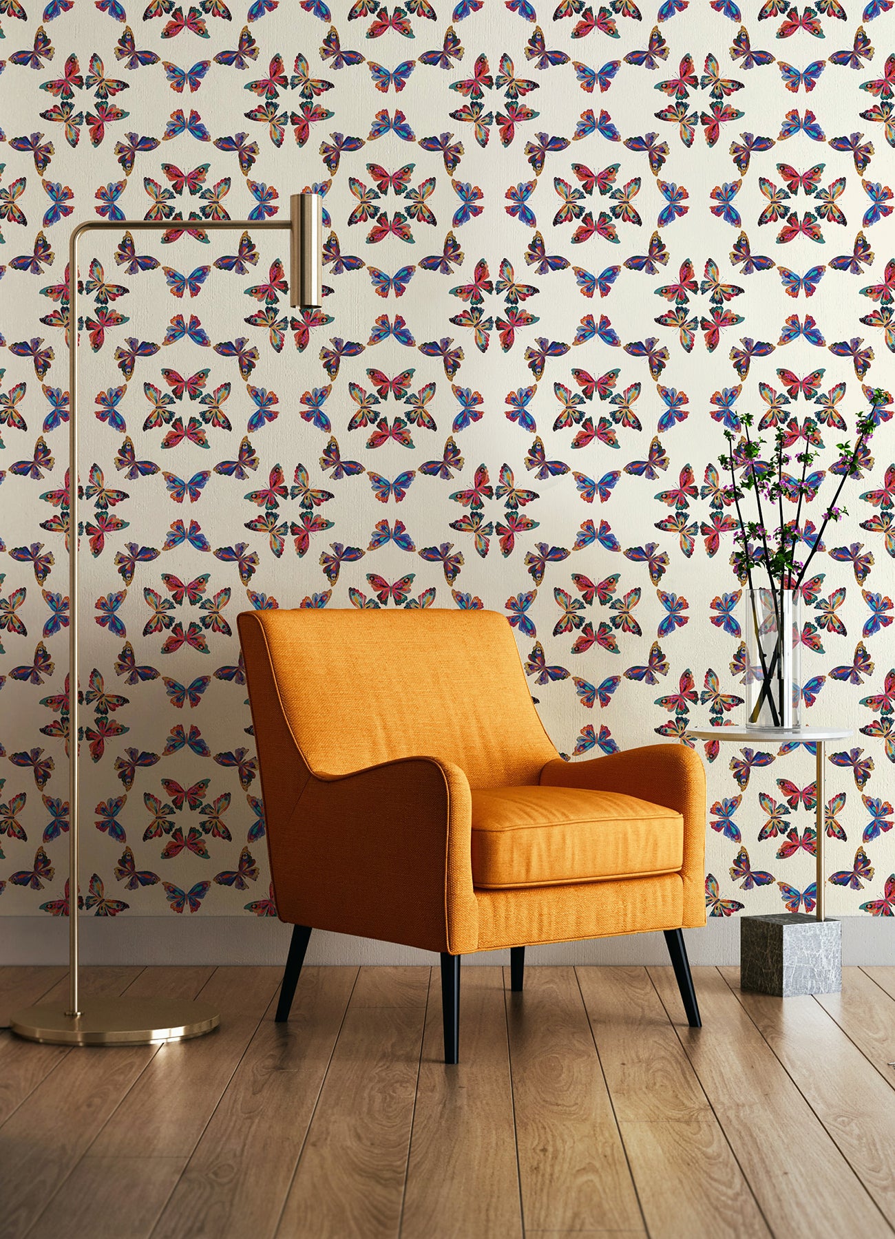 EttaVee Peel and Stick Wallpaper in a room setting