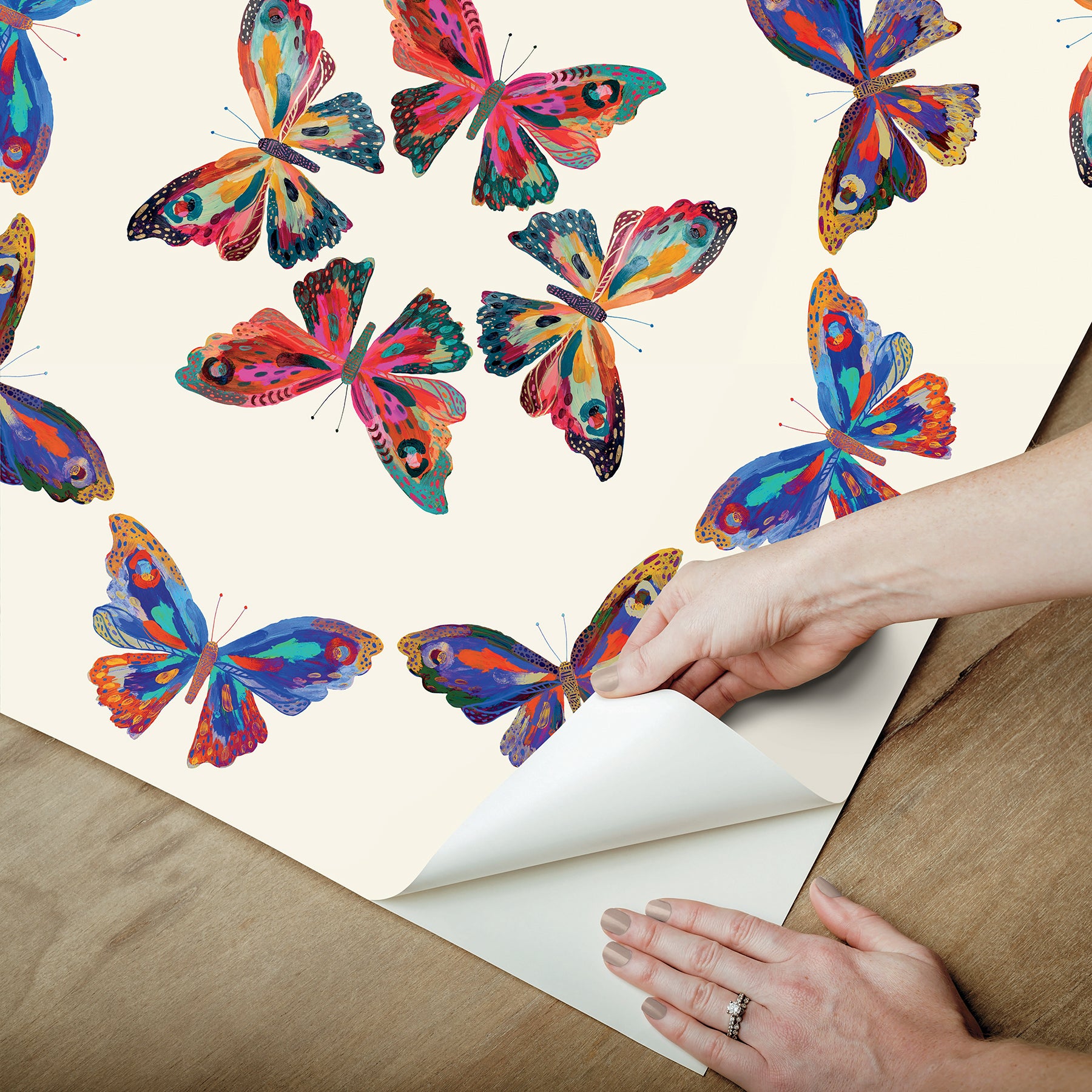 EttaVee Peel and Stick Wallpaper - how to peel