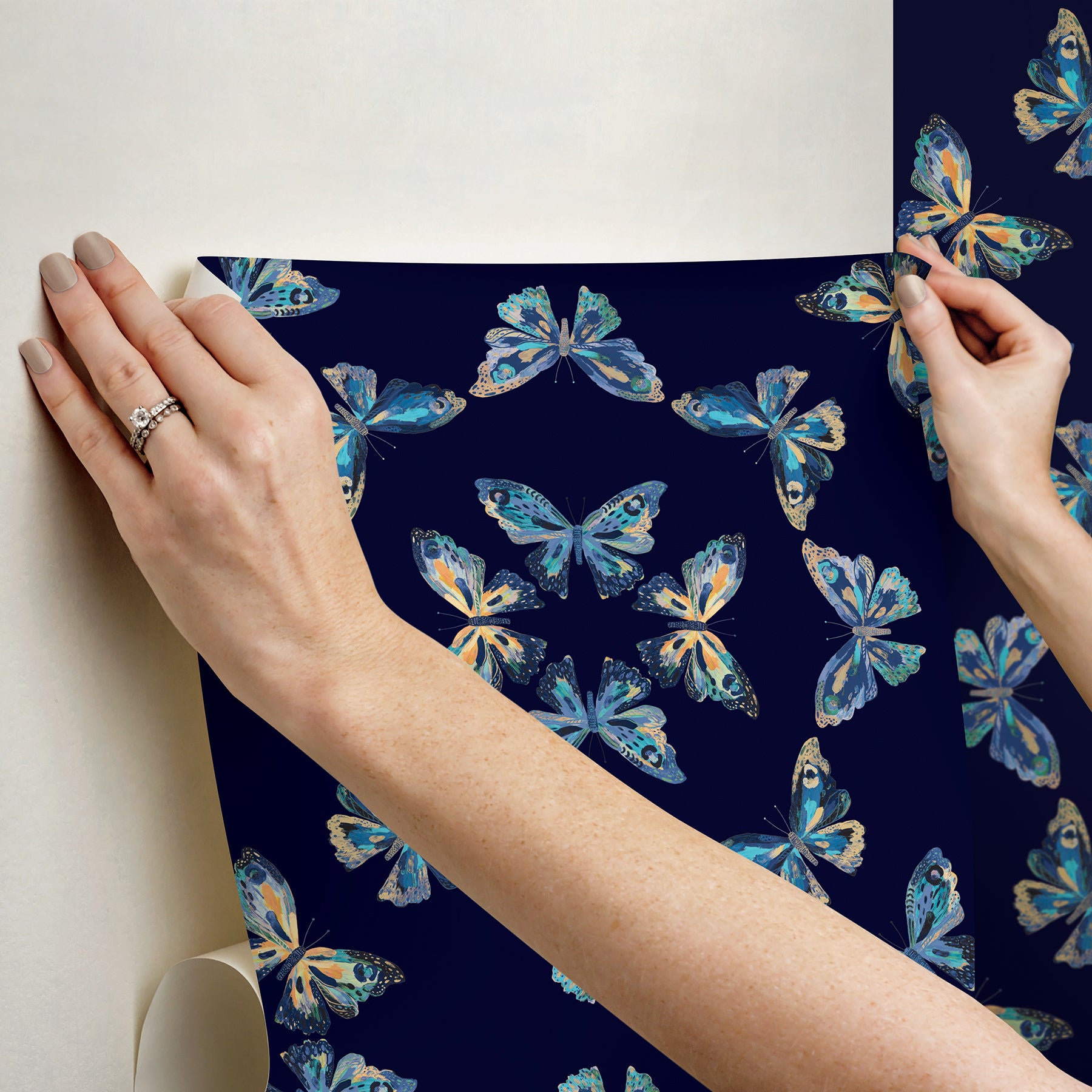 EttaVee Peel and Stick Wallpaper - how to stick