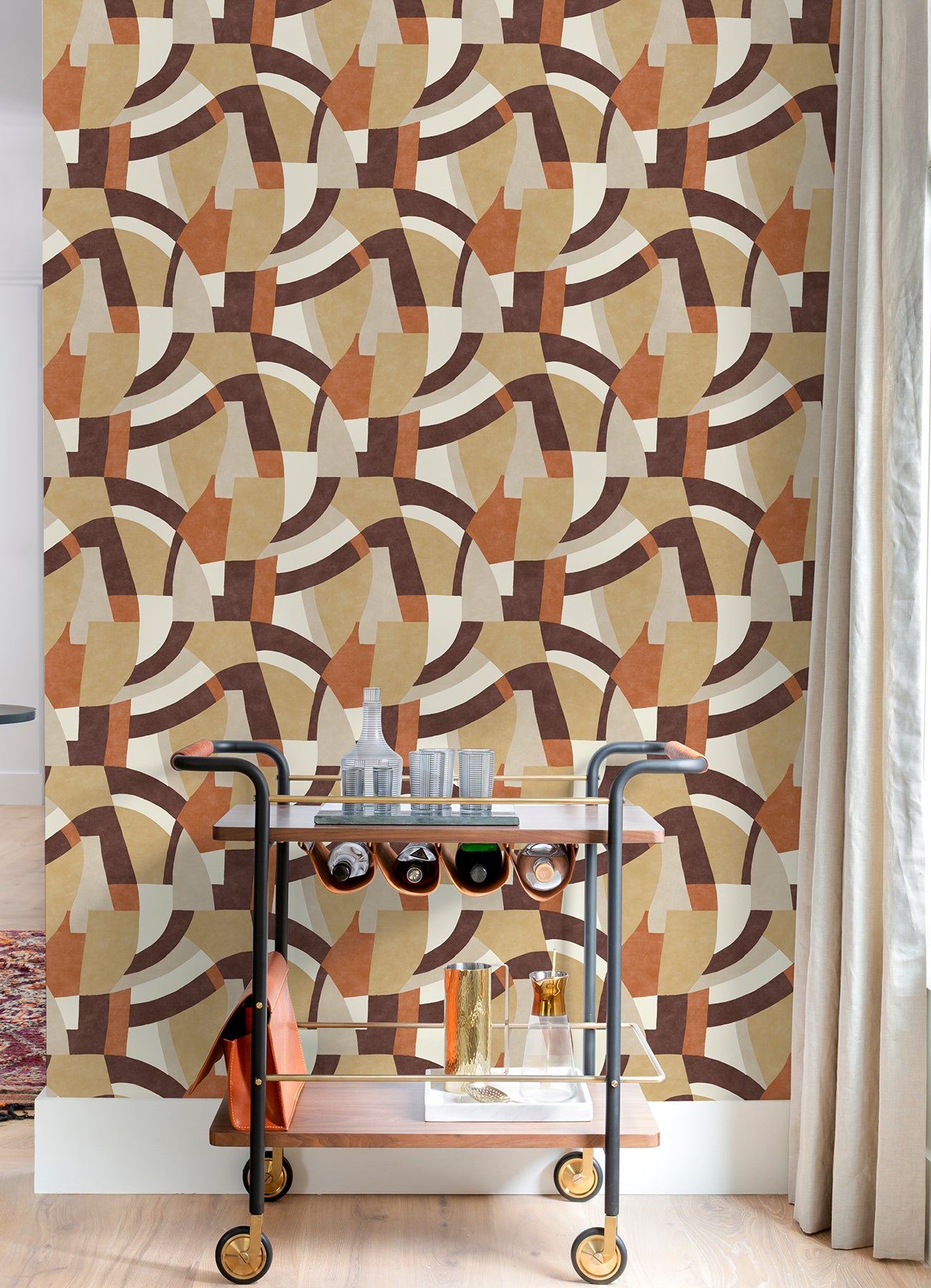 Melbourne Peel & Stick Wallpaper in a room setting