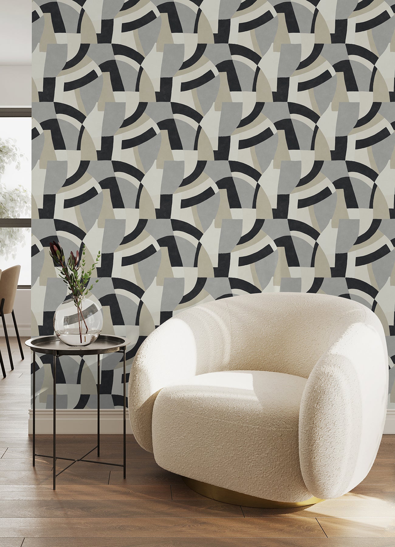 Melbourne Peel & Stick Wallpaper in a room setting