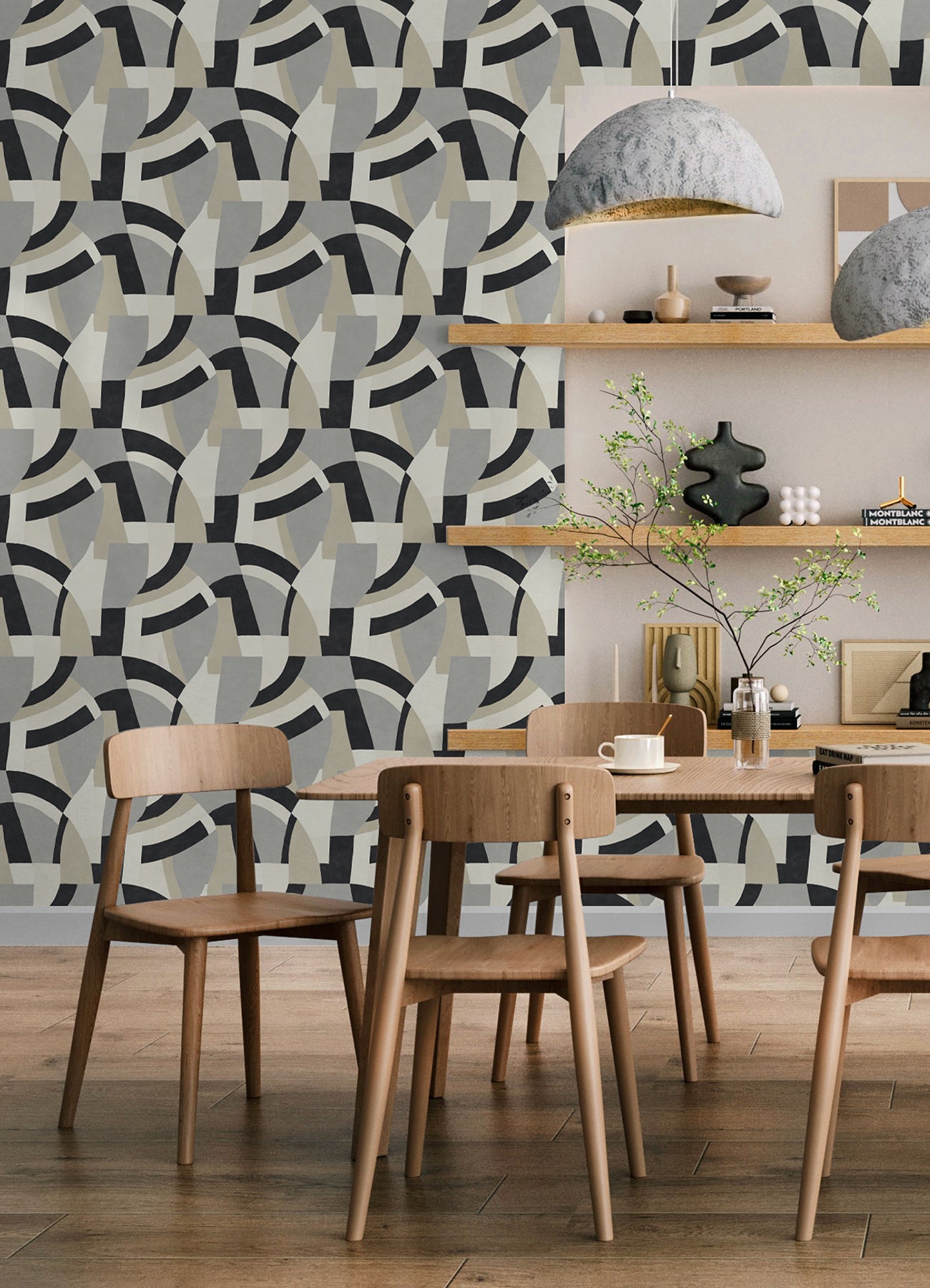Melbourne Peel & Stick Wallpaper in a room setting