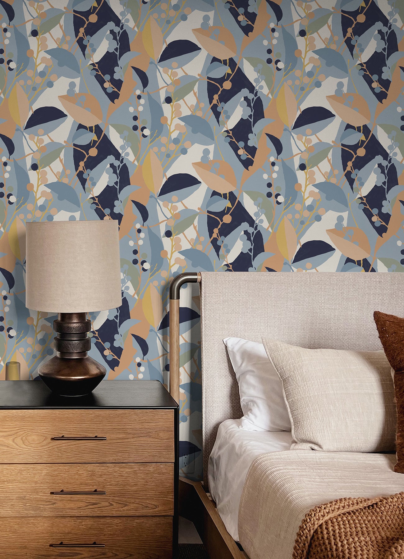 Adelaide peel and stick wallpaper in a room setting