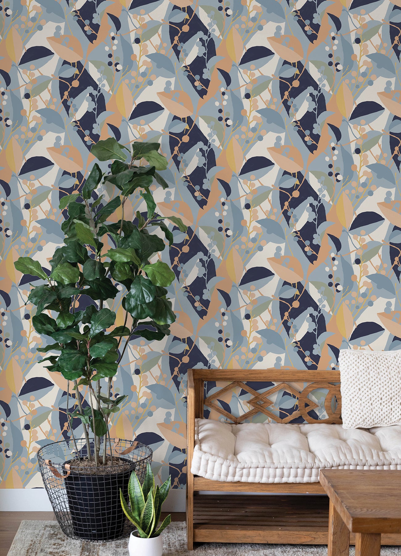 Adelaide peel and stick wallpaper in a room setting