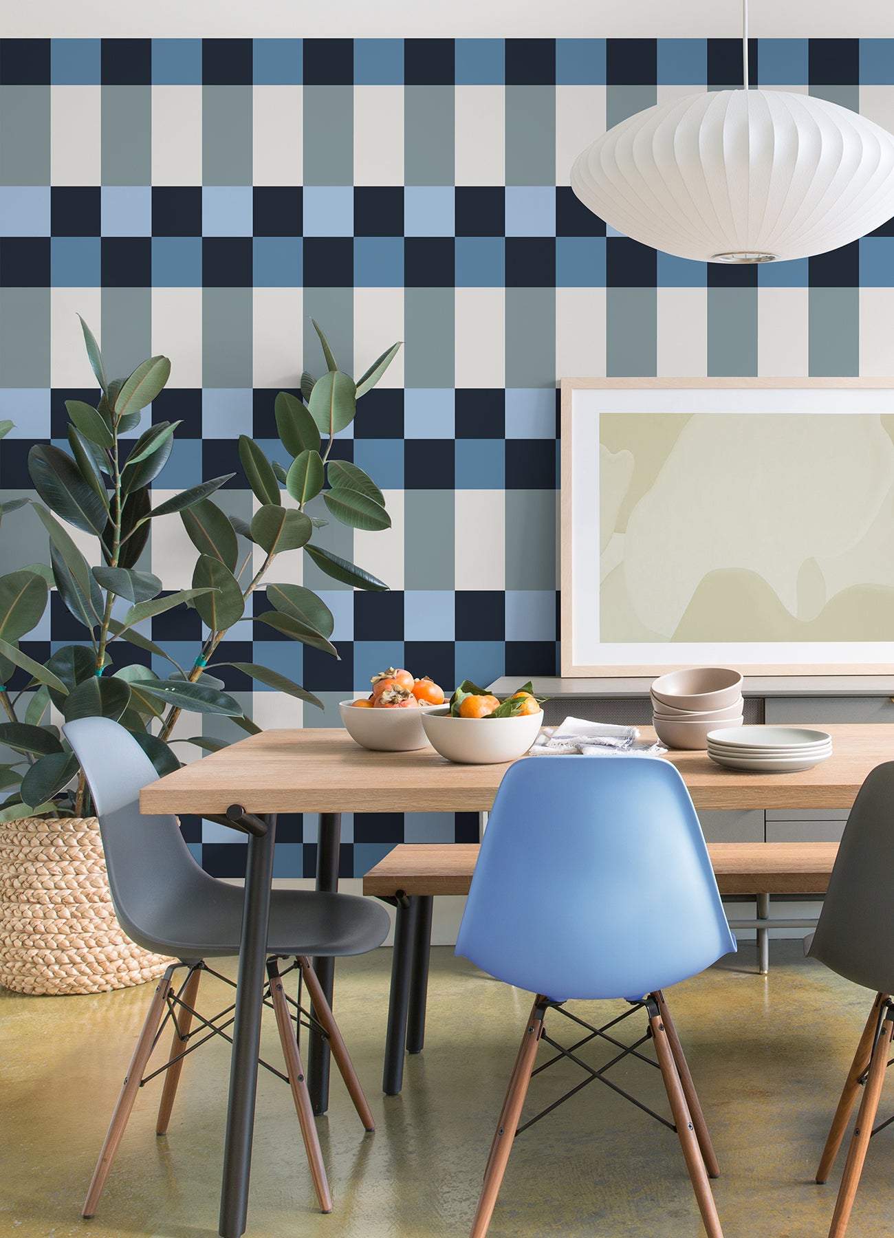 Emily Peel and Stick Wallpaper in a room setting