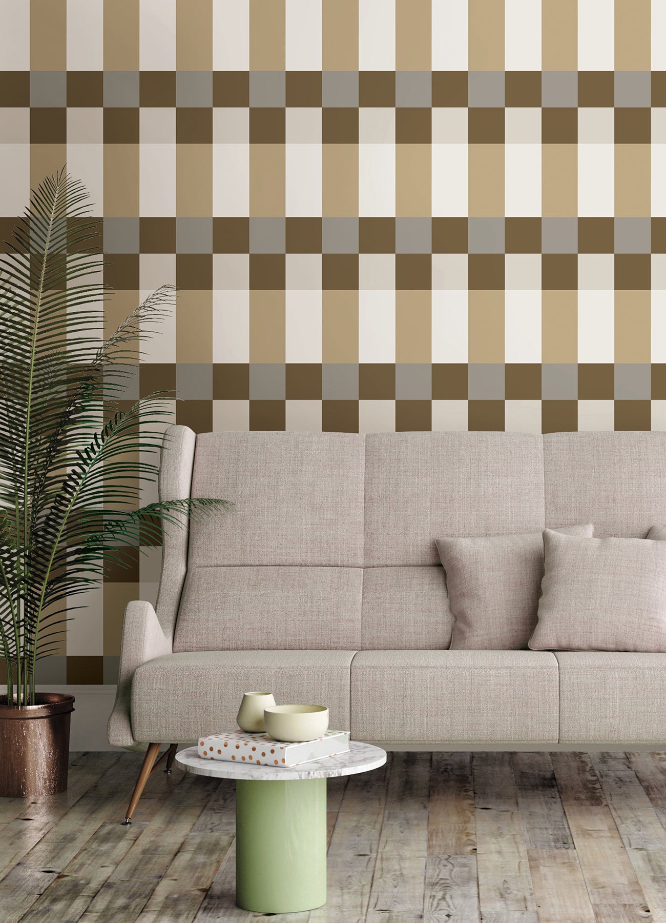 Emily Peel and Stick Wallpaper in a room setting