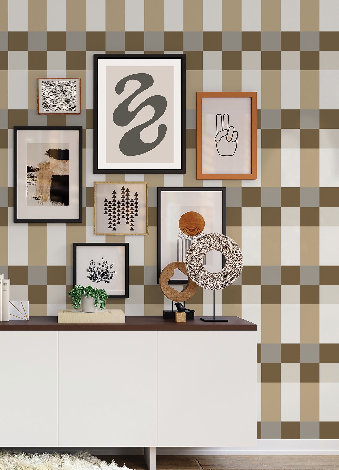 Emily Peel and Stick Wallpaper in a room setting