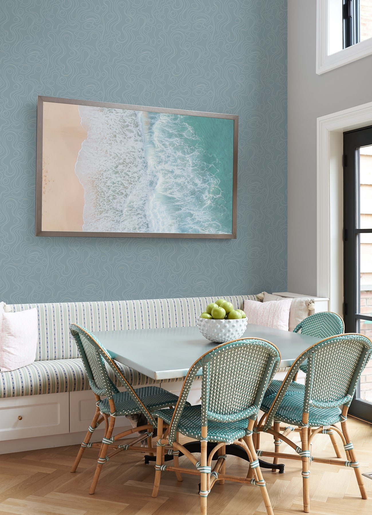 Emily Peel and Stick Wallpaper in a room setting