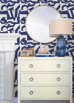 Emily Peel and Stick Wallpaper in a room setting
