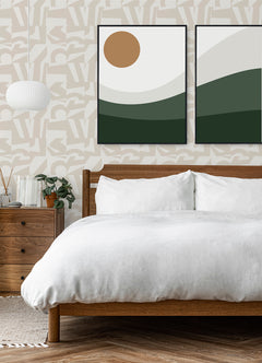 Emily Peel and Stick Wallpaper in a room setting