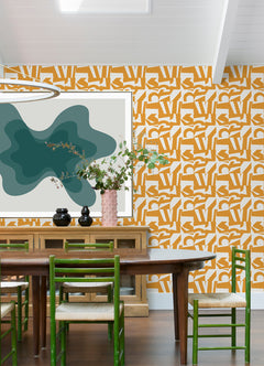 Emily Peel and Stick Wallpaper in a room setting