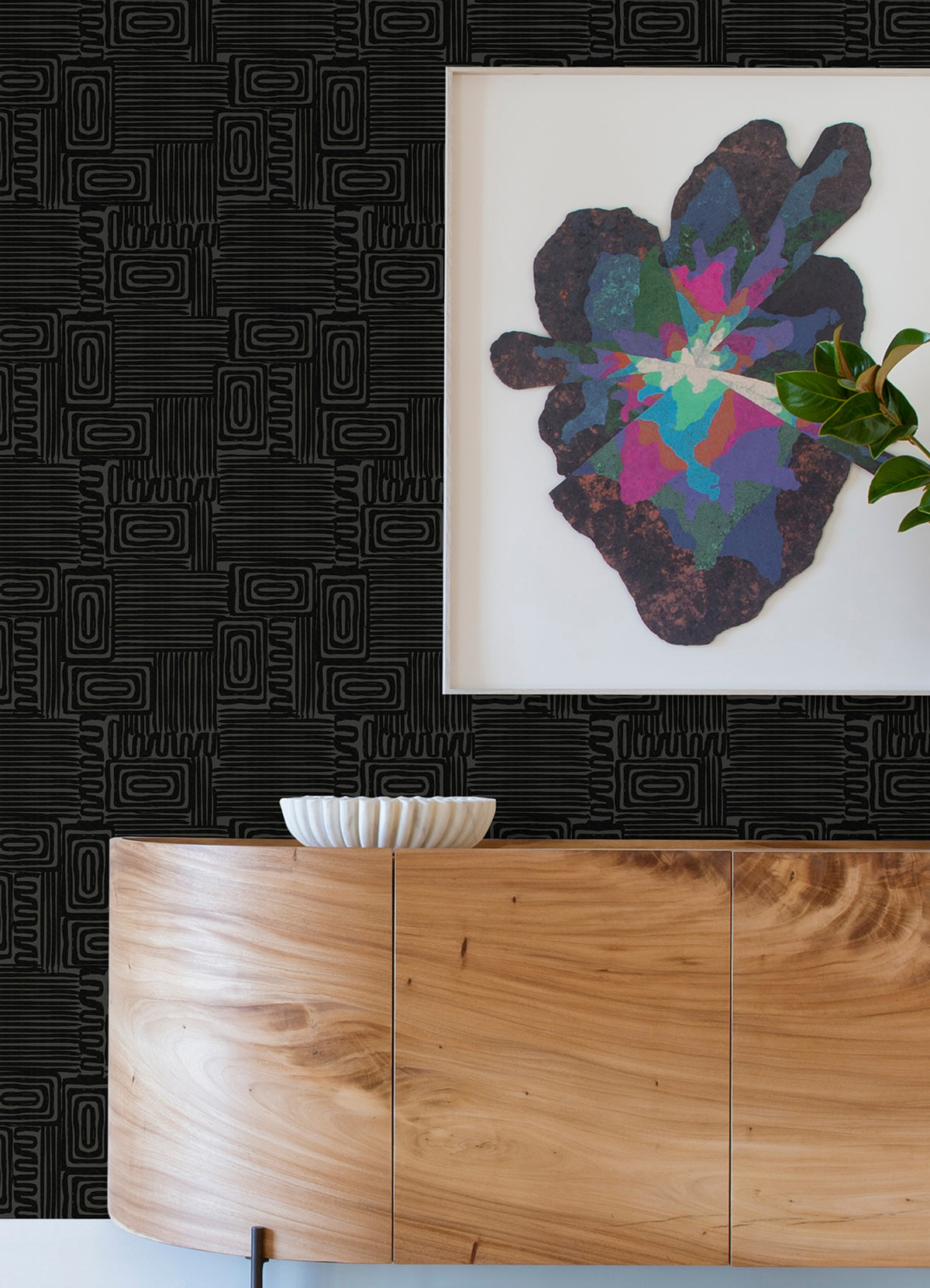 Emily Peel and Stick Wallpaper in a room setting