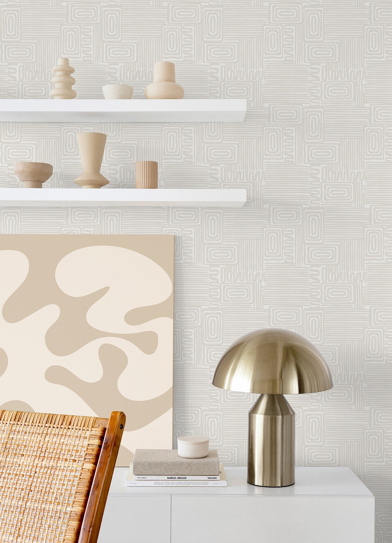 Emily Peel and Stick Wallpaper in a room setting