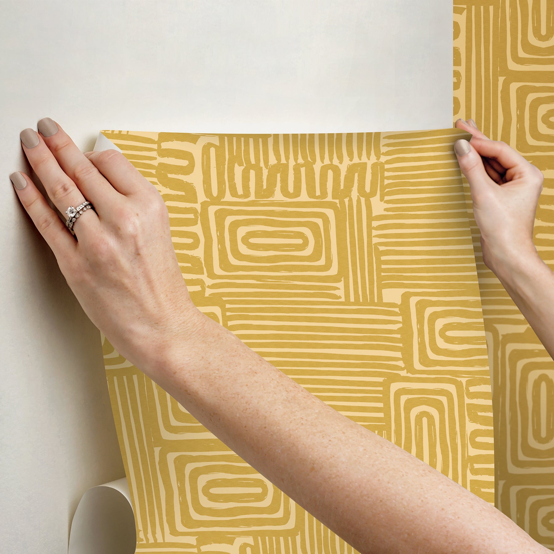 Emily Peel and Stick Wallpaper - how to stick