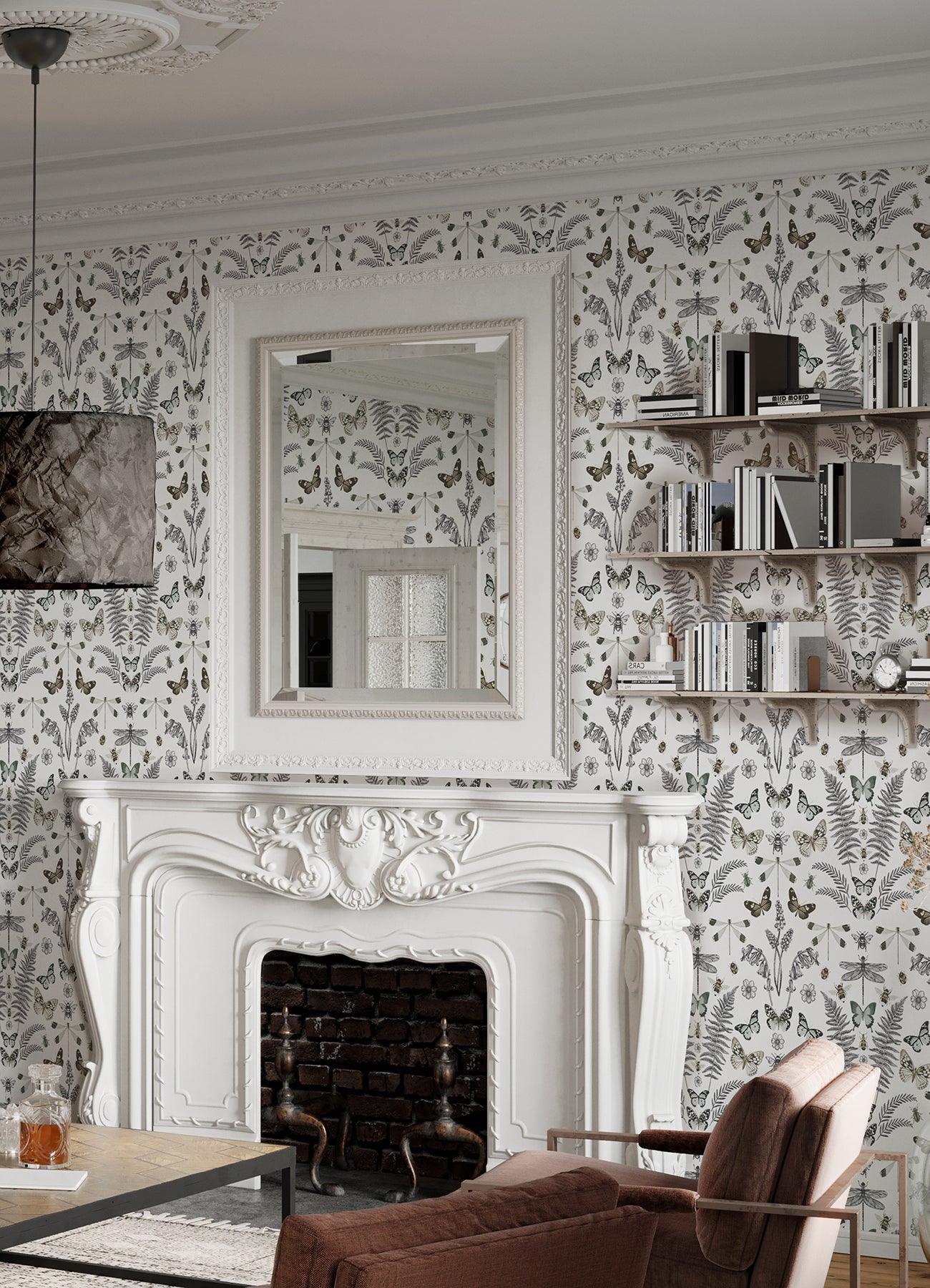 Hidden Treasures Peel and Stick Wallpaper in a room setting