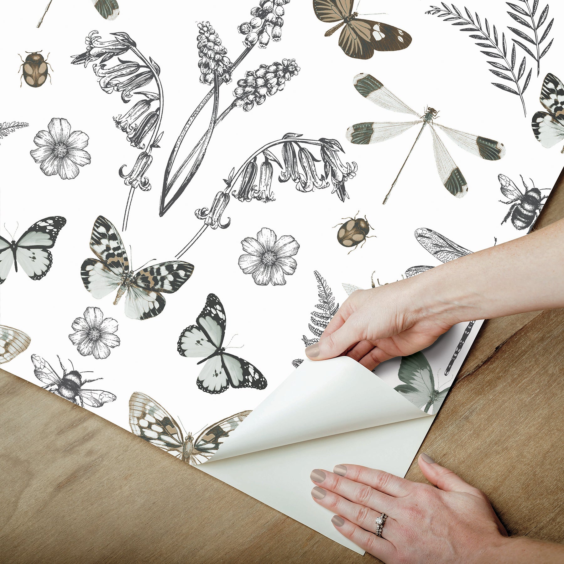 Hidden Treasures Peel and Stick Wallpaper - how to peel