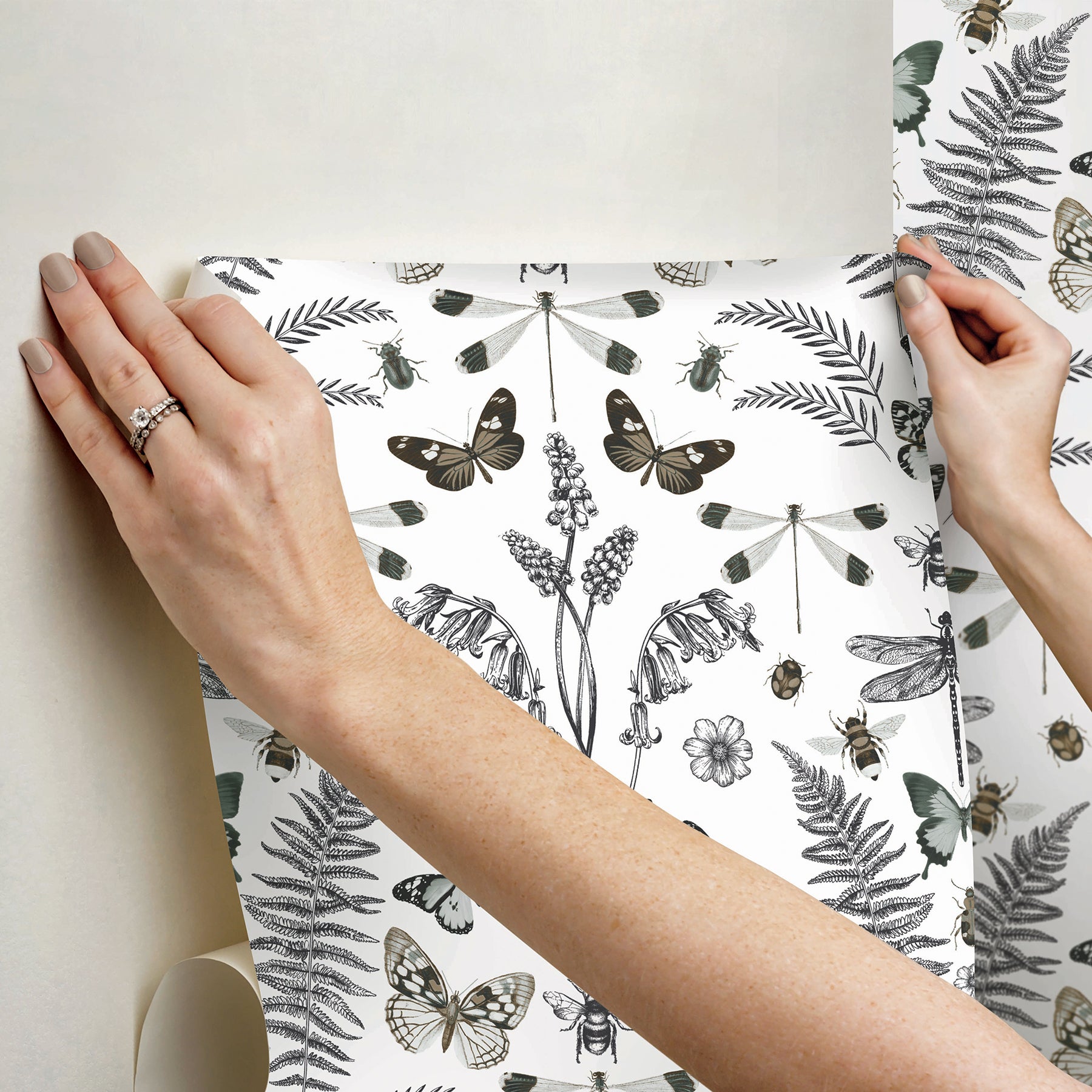 Hidden Treasures Peel and Stick Wallpaper - how to stick