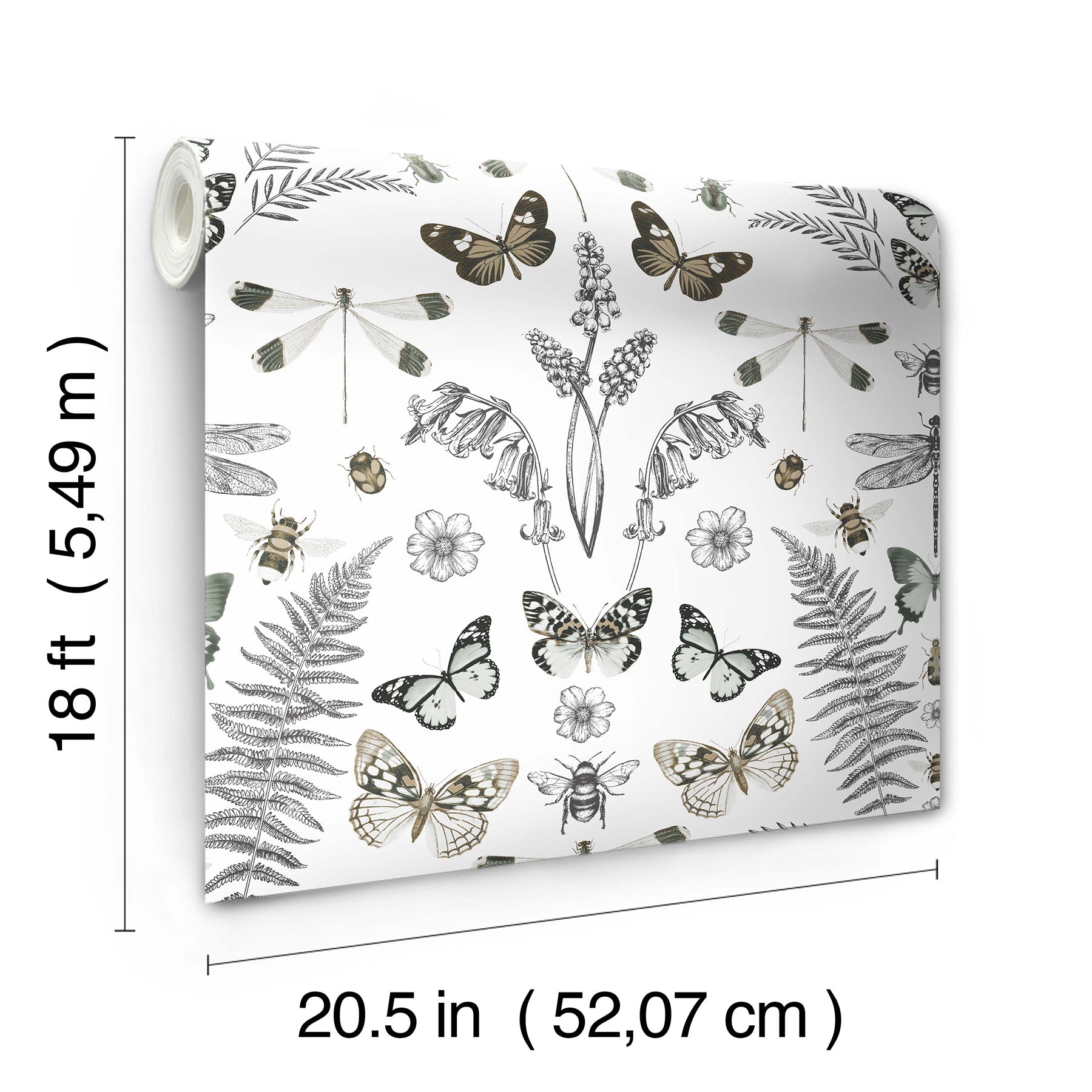 Hidden Treasures Peel and Stick Wallpaper - dimensions