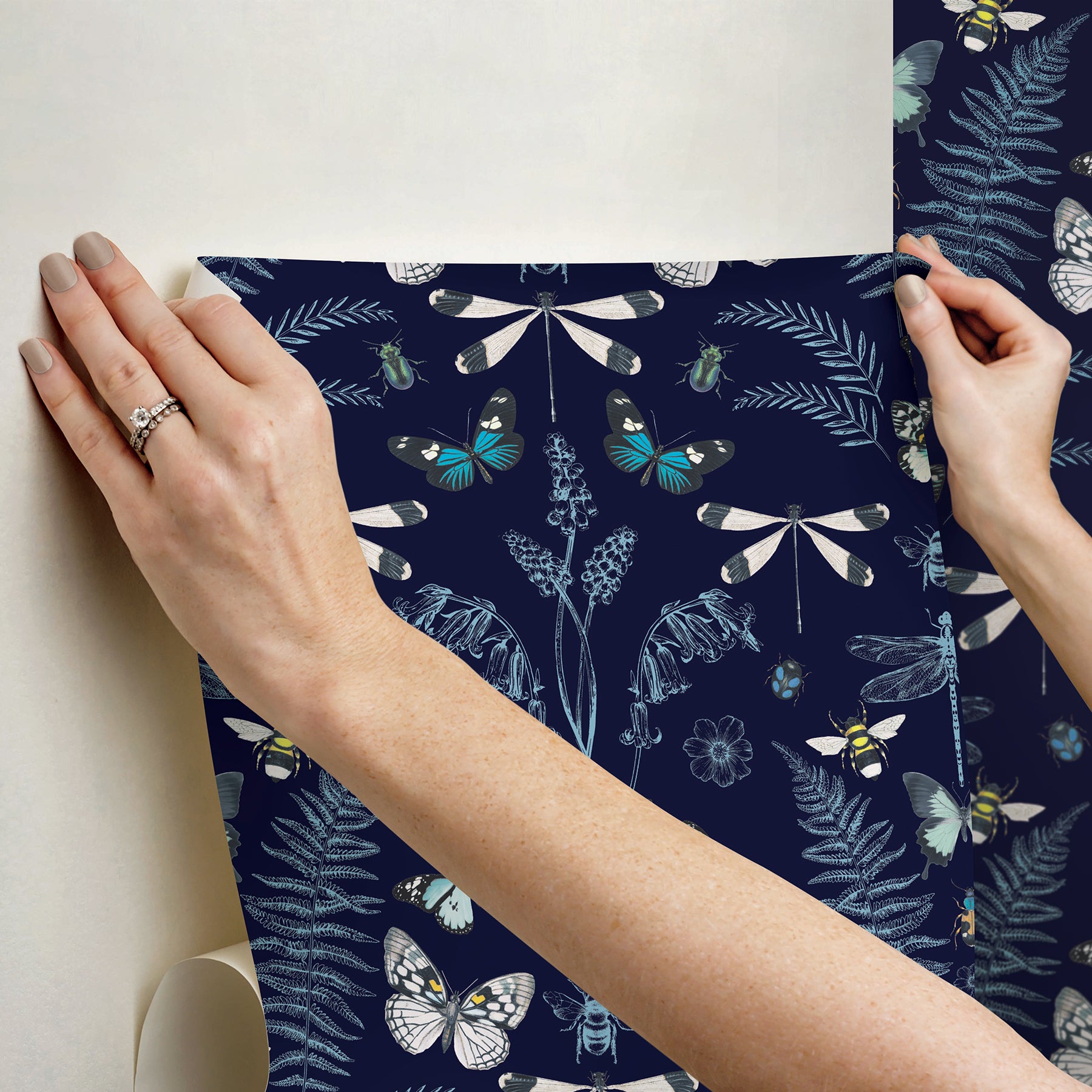 Hidden Treasures Peel and Stick Wallpaper - how to stick