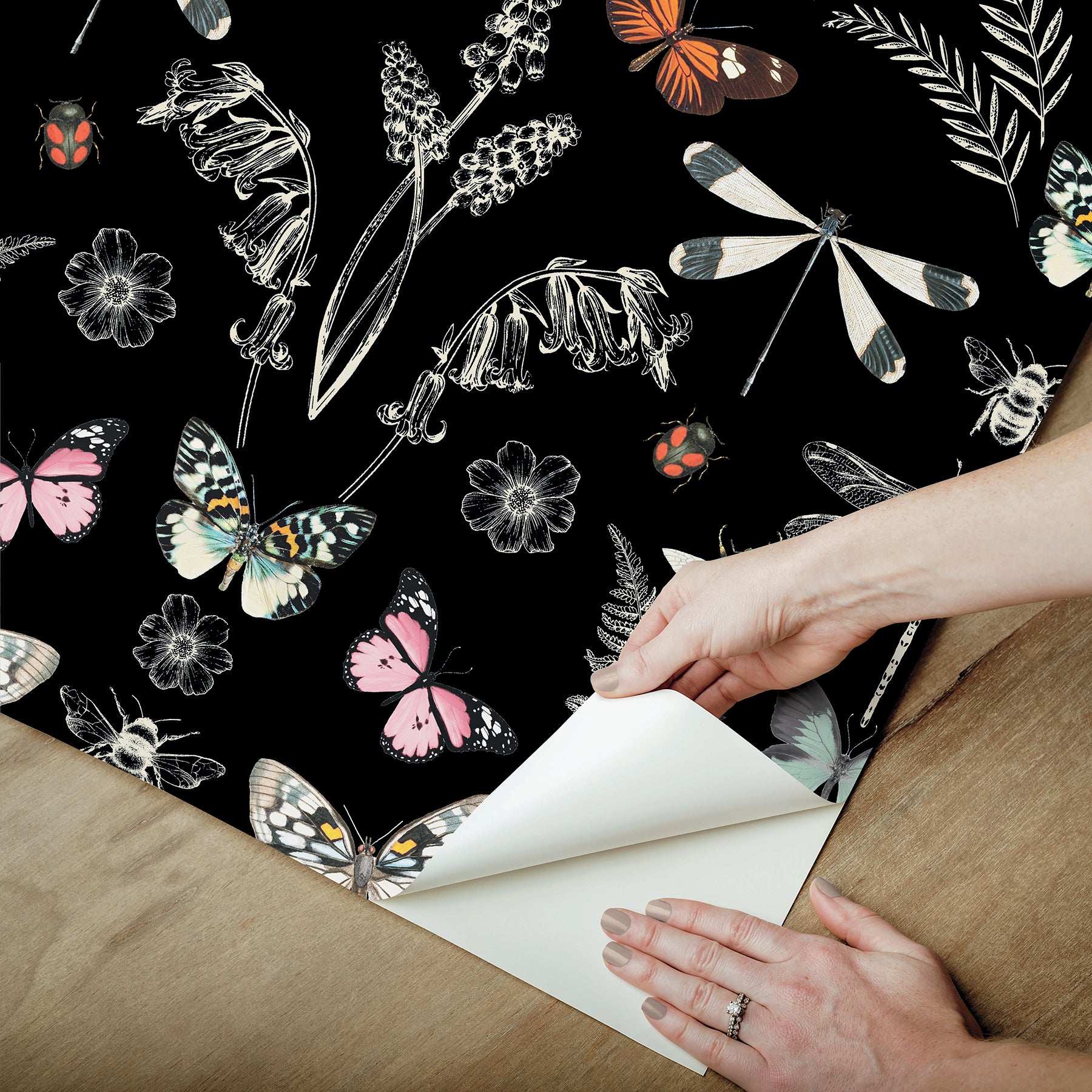 Hidden Treasures Peel and Stick Wallpaper - how to peel