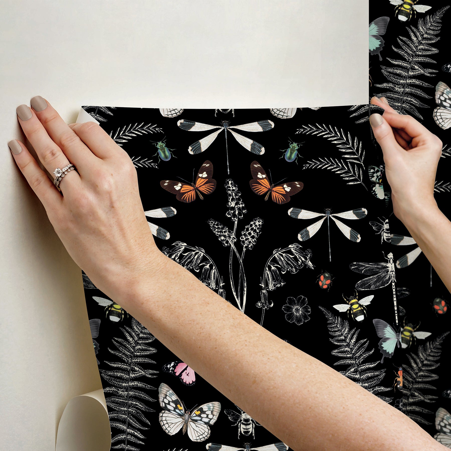 Hidden Treasures Peel and Stick Wallpaper - how to stick