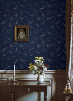 Zodiac Dreams Peel and Stick Wallpaper in a room setting
