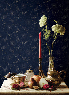 Zodiac Dreams Peel and Stick Wallpaper in a room setting