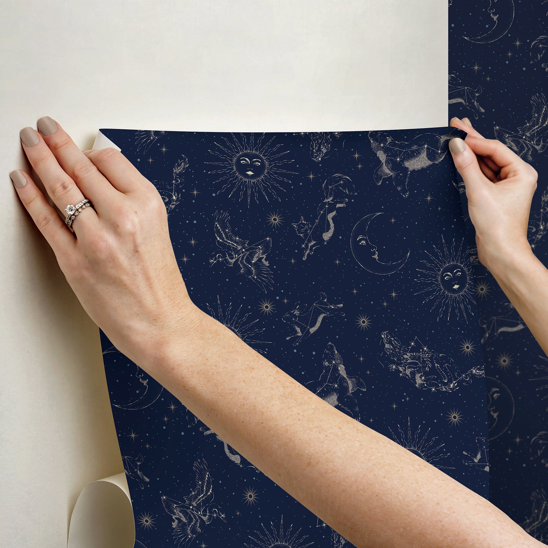 Zodiac Dreams Peel and Stick Wallpaper - peel and stick