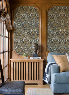 Garden Aviary Peel and Stick Wallpaper in a room setting