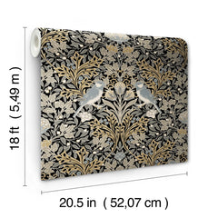 Garden Aviary Peel and Stick Wallpaper - dimensions