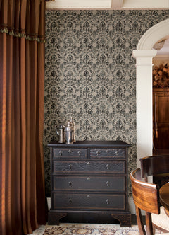 Blooming Damask Peel and Stick Wallpaper in a room setting