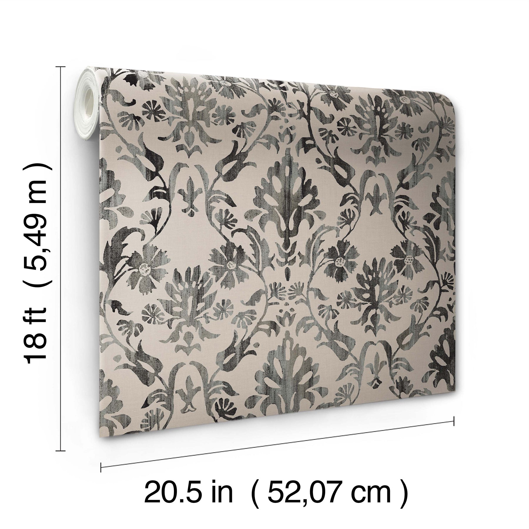 Blooming Damask Peel and Stick Wallpaper - dimensions