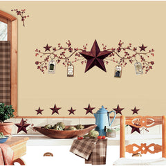Country Stars & Berries Wall Decals in a room setting