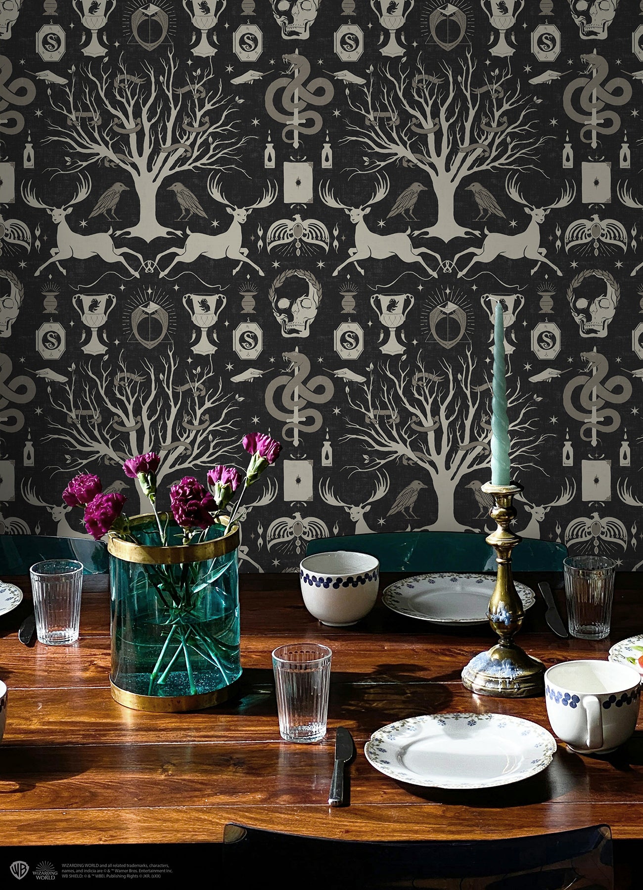 RMK12781PLW Peel and Stick Wallpaper in a room setting