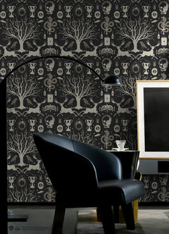 RMK12781PLW Peel and Stick Wallpaper in a room setting