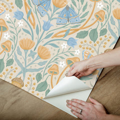 Enchanted Forest Damask Peel and Stick Wallpaper - how to peel