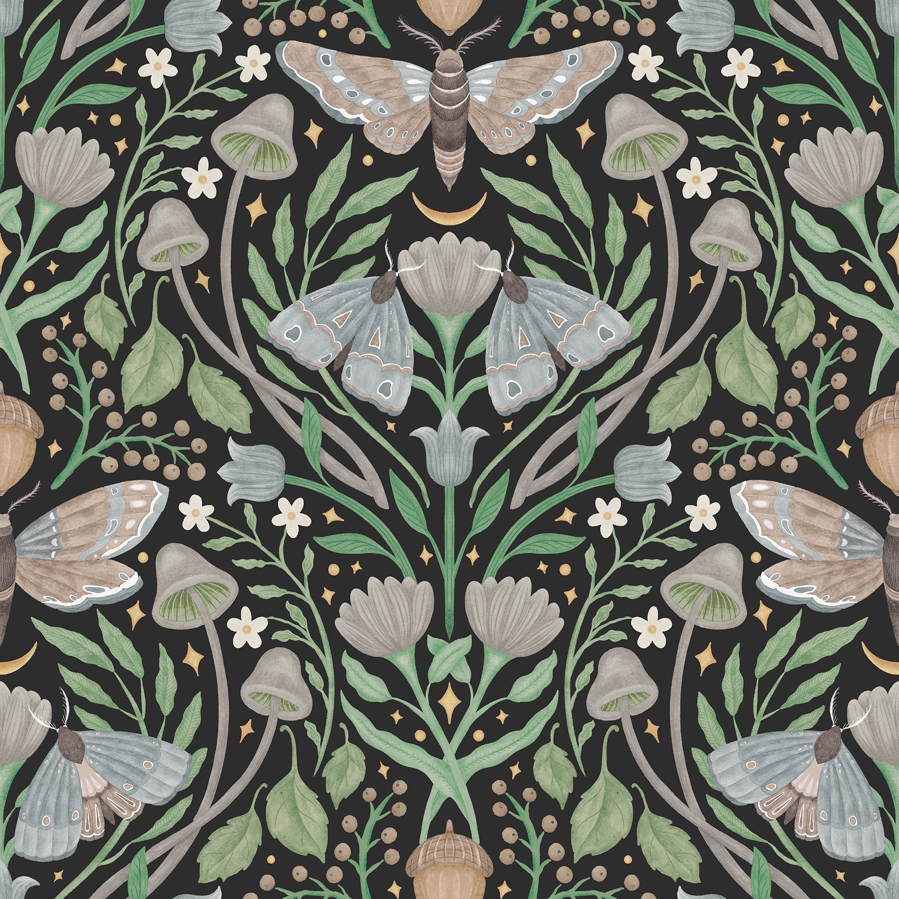 Enchanted Forest Damask Peel and Stick Wallpaper by WallPops