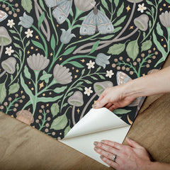 Enchanted Forest Damask Peel and Stick Wallpaper - how to peel