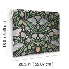 Enchanted Forest Damask Peel and Stick Wallpaper - dimensions