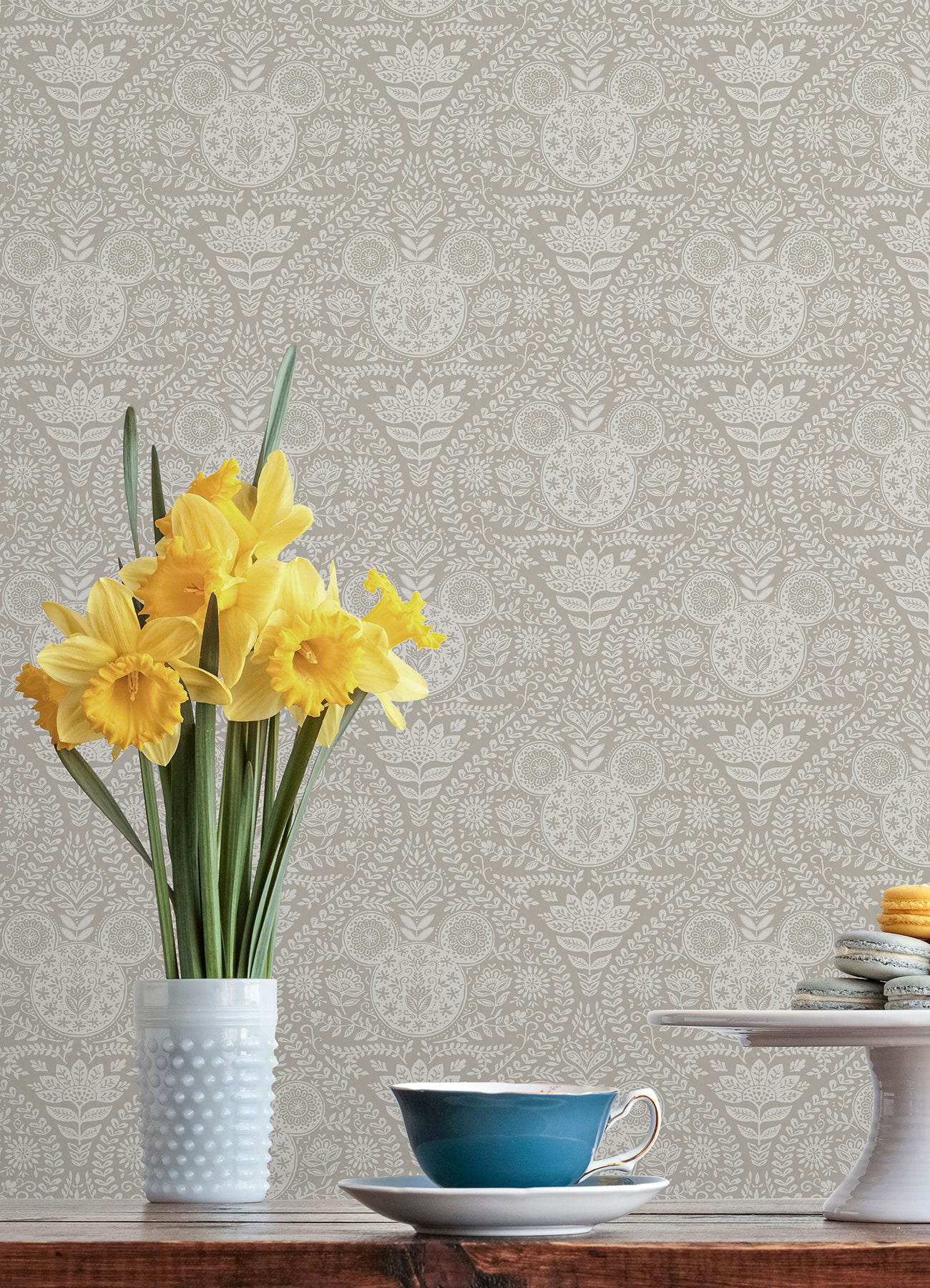 Disney Mickey P&S Wallpaper in a room setting