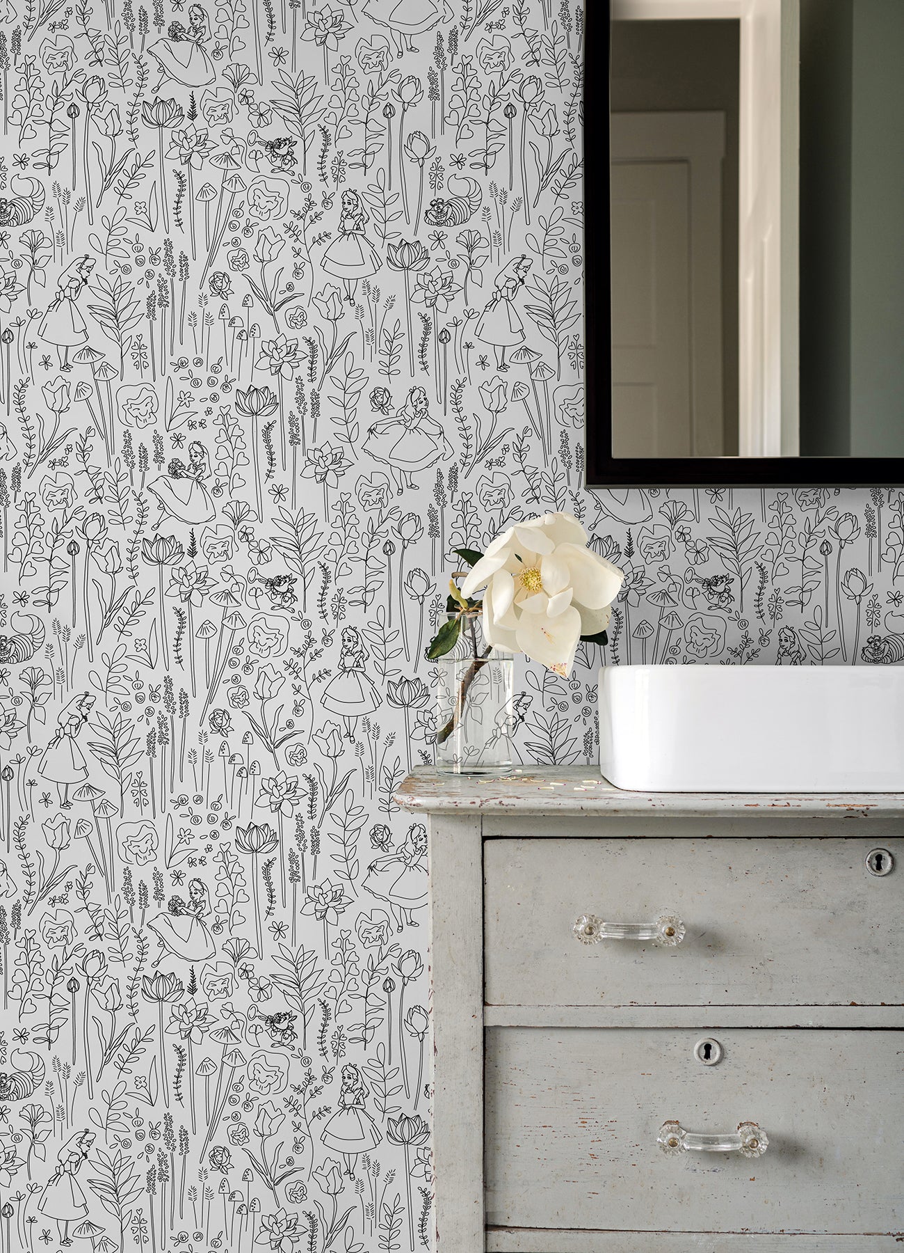 Disney Peel and Stick Wallpaper in a room setting