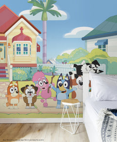 Bluey Friends & Family P&S Wall Murals in a room setting