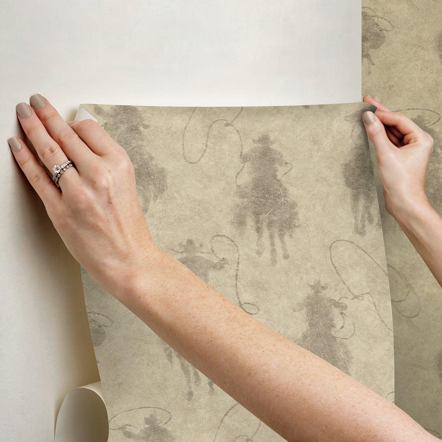 Yellowstone Stockman Silhouette P&S Wallpaper - how to stick