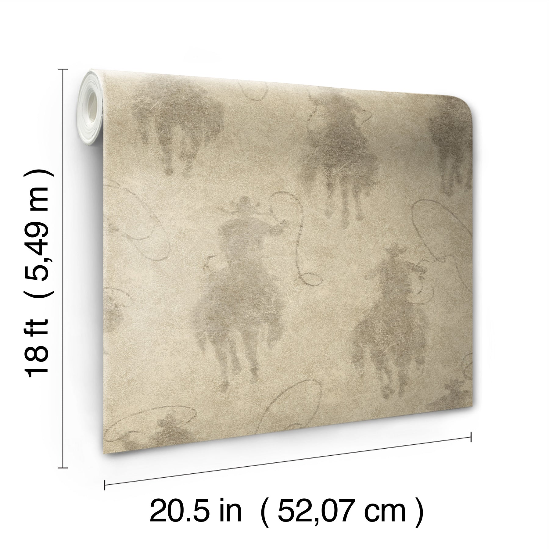 Yellowstone Stockman Silhouette P&S Wallpaper - dimensions