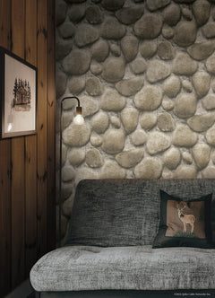 Yellowstone Root Rocks P&S Wallpaper in a room setting